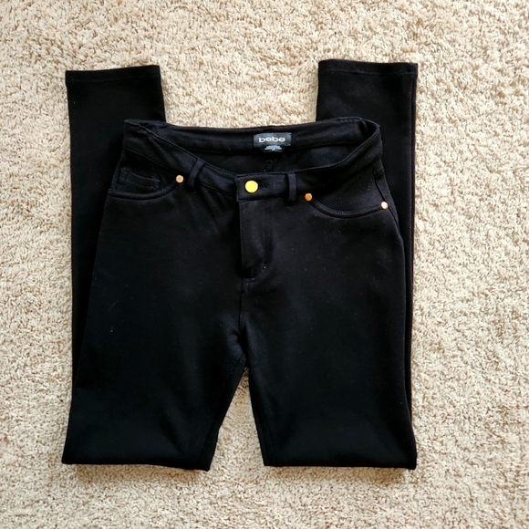 bebe Pants - Bebe Women's Black Stretch Skinny Pants Size Small